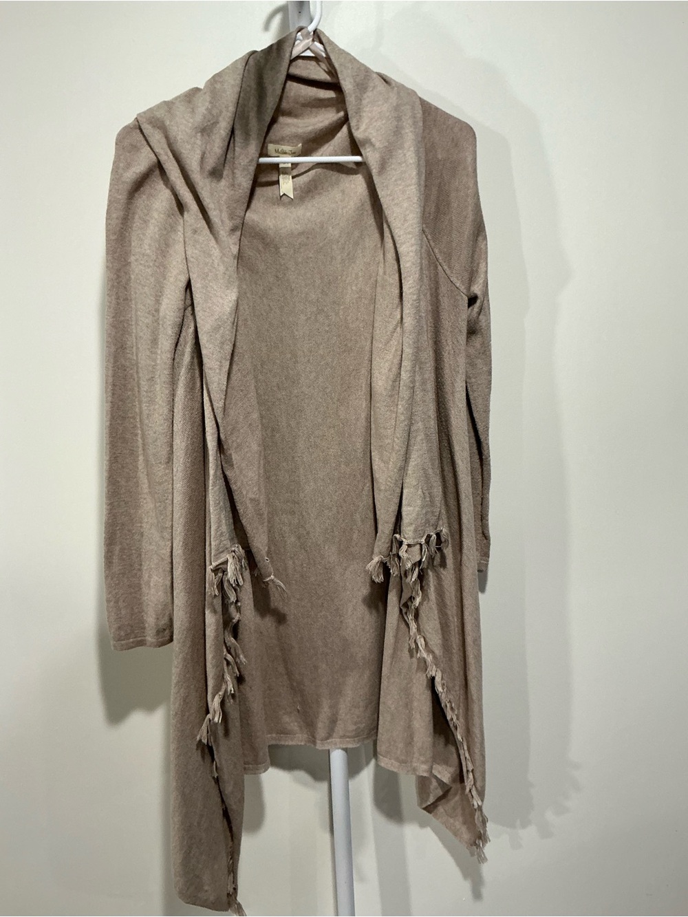 Matilda Jane Taupe Fringe Draped Cardigan
